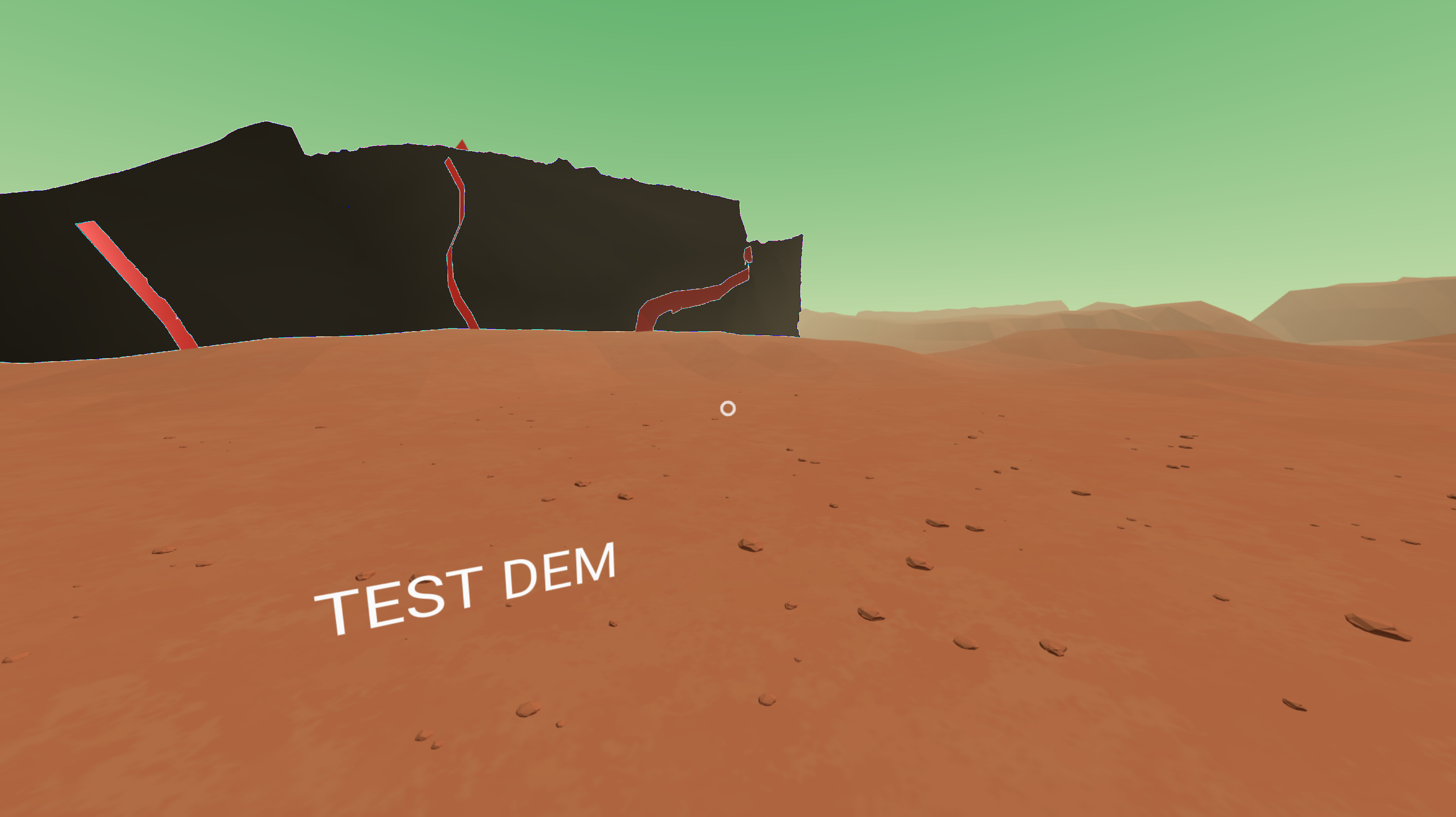 aframe digital elevation model VR test